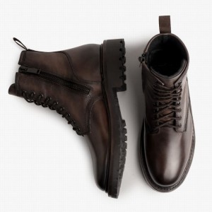 Thursday Boots Stomper Fűzős Csizma Férfi Old English | GRU2389LP