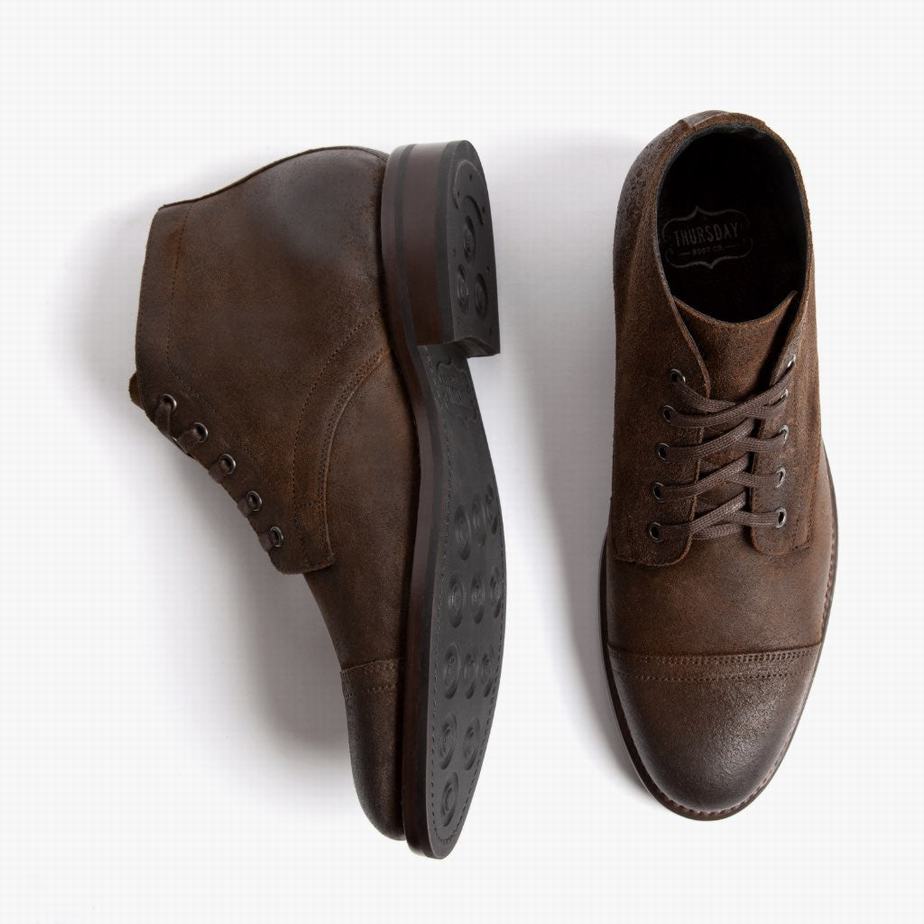 Thursday Boots Cadet Chukka Bakancs Férfi Mocha | FOS6612YD