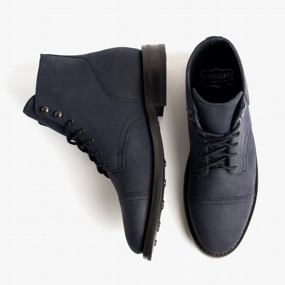 Thursday Boots Captain Fűzős Csizma Férfi Sötétkék | IKN303CN
