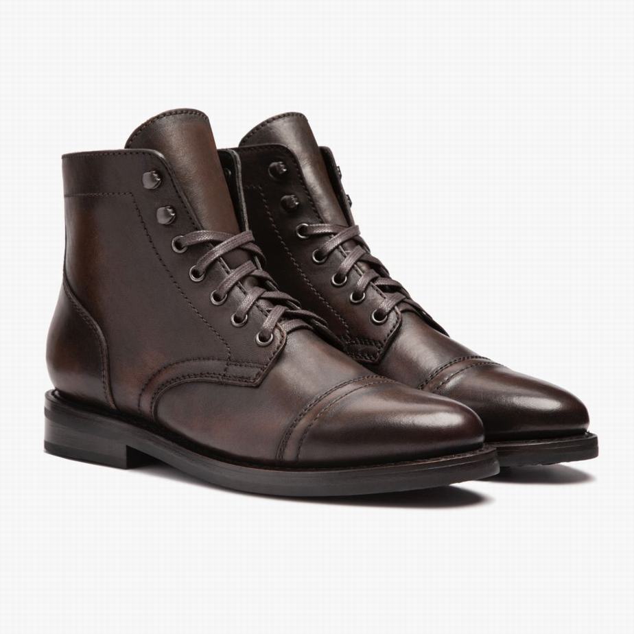 Thursday Boots Captain Fűzős Csizma Női Fekete Kávé | WIO9141WF
