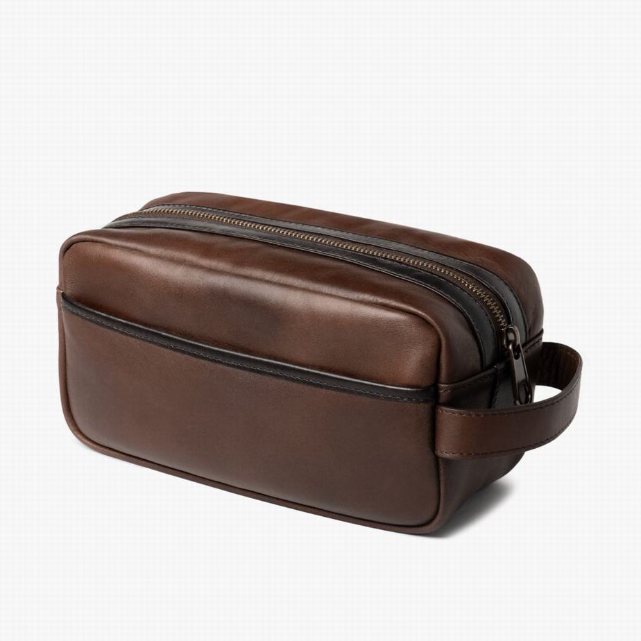 Thursday Boots Dopp Kit Toaletttáskák Férfi Csokoládé | KKV9814TP