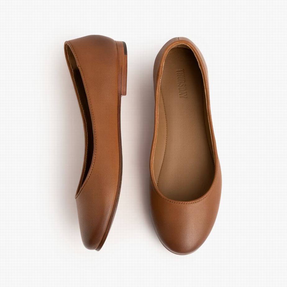 Thursday Boots Feliz Balettcipő Női Toffee | CWZ1088RU