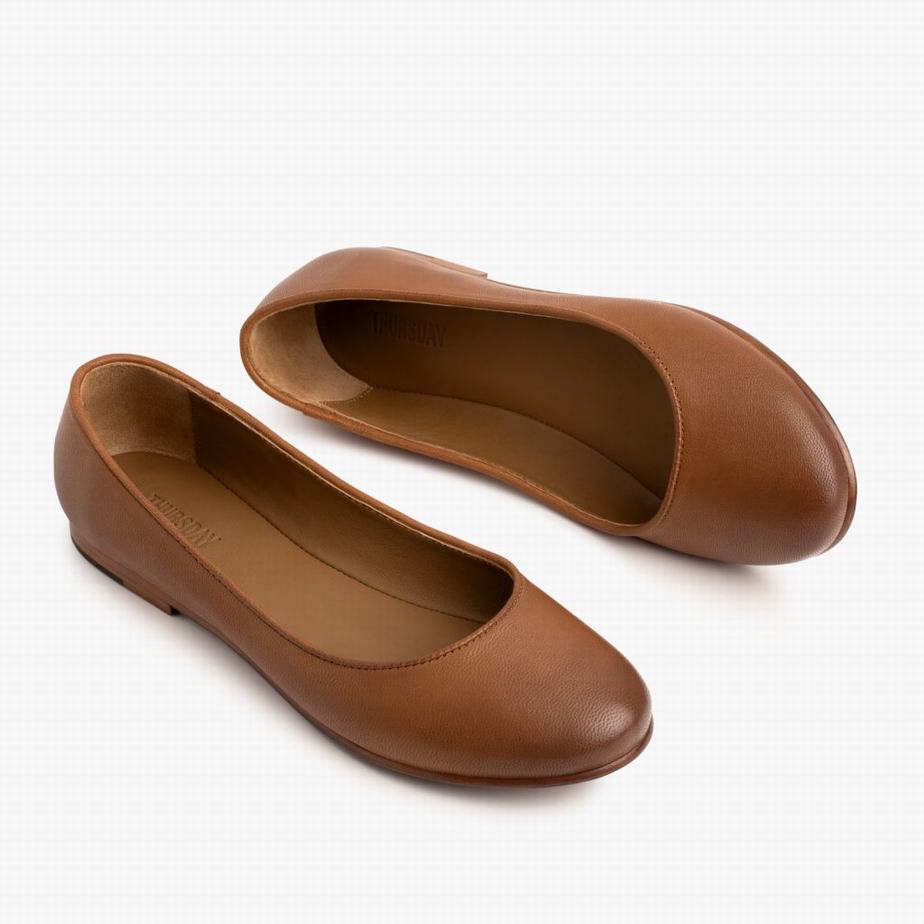 Thursday Boots Feliz Balettcipő Női Toffee | CWZ1088RU