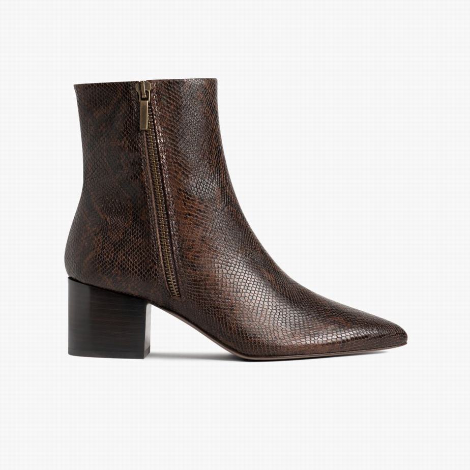 Thursday Boots Luna Bakancs Női Csokoládé Kígyóbőr | ENE8421GA