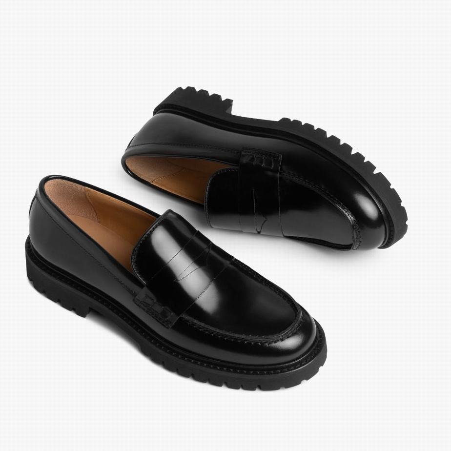 Thursday Boots Penny Loafers Női Fekete | KCE4738XC