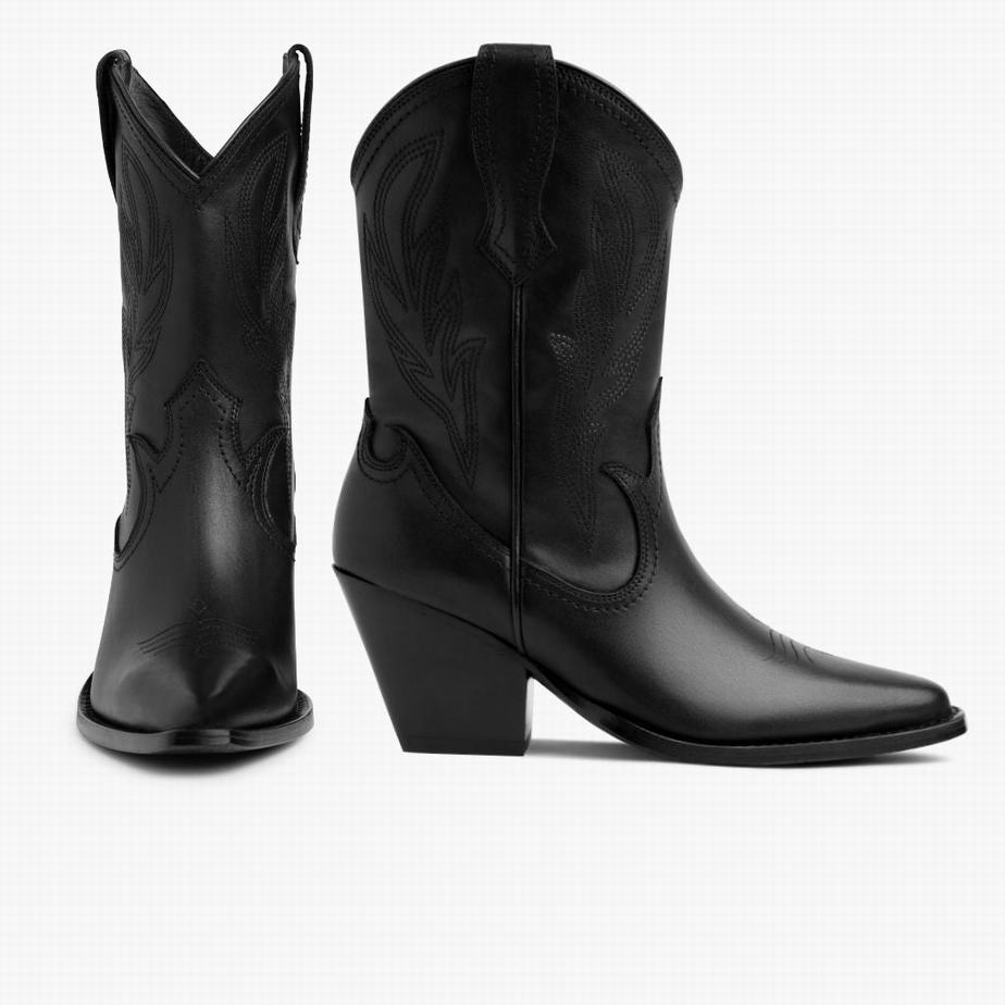 Thursday Boots Sierra Western Csizma Női Fekete | XSY9239EW